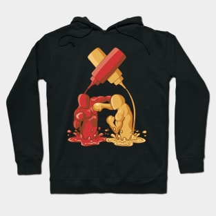 Ketchup vs. Mustard Epic Fight Boxing Fast Food Snack Bar Gift Hoodie